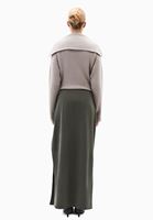 Bayan Haki Fermuar Detaylı Etek ( TENCEL™ )