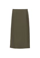 Bayan Haki Fermuar Detaylı Etek ( TENCEL™ )