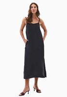 Bayan Siyah Askılı Uzun Elbise (TENCEL™ )