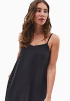 Bayan Siyah Askılı Uzun Elbise (TENCEL™ )