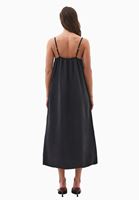 Bayan Siyah Askılı Uzun Elbise (TENCEL™ )