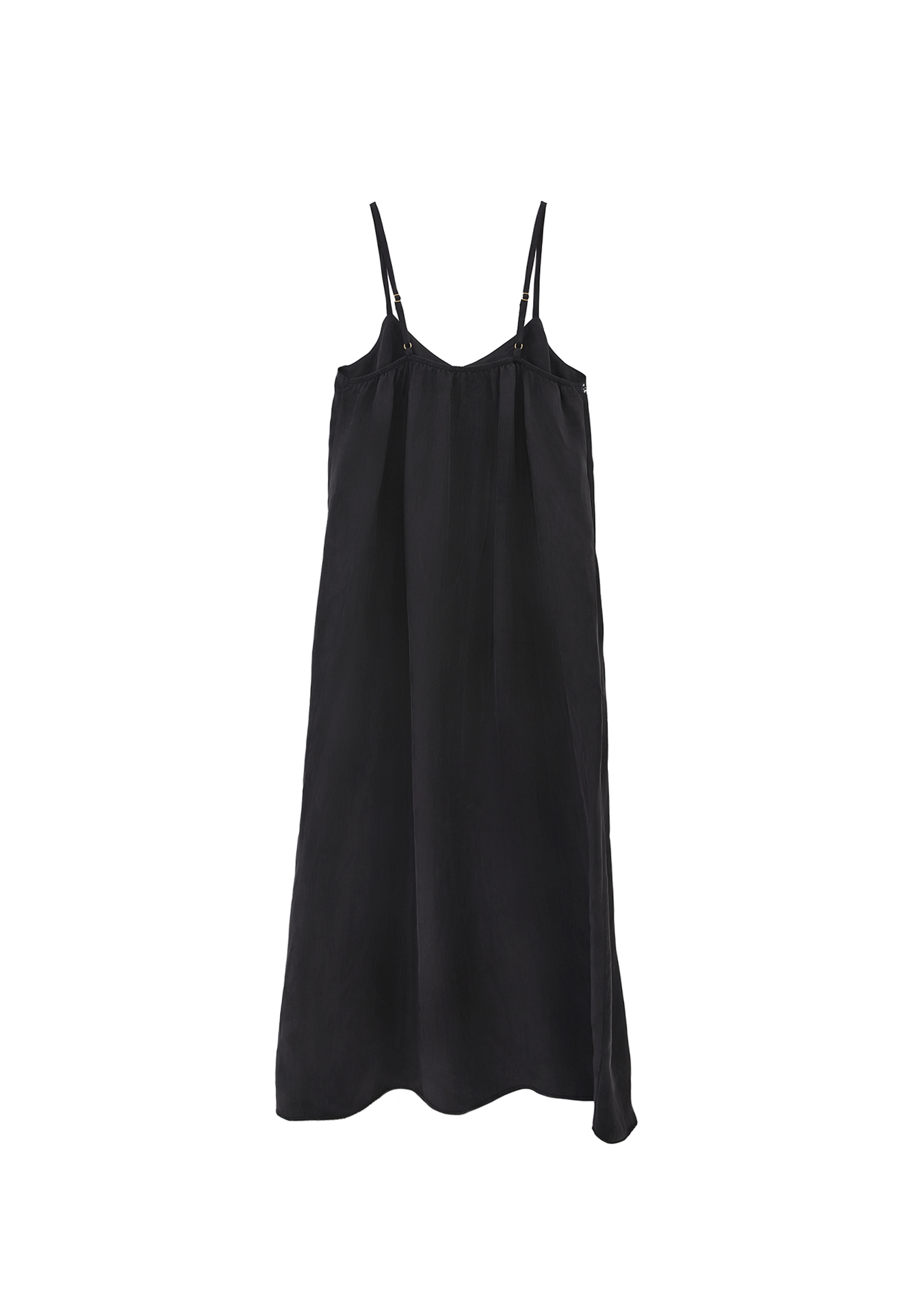 Siyah Askılı Uzun Elbise (TENCEL™ ) 25KOX-TENASBISE | OXXO