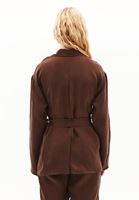 Bayan Kahverengi Bağlamalı Blazer Ceket ( TENCEL™ )