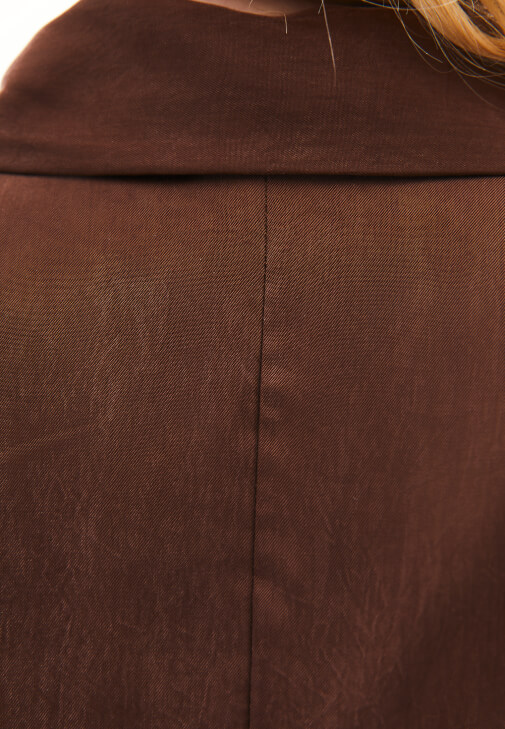 Bağlamalı Ceket ve Tencel Pantolon Kombini