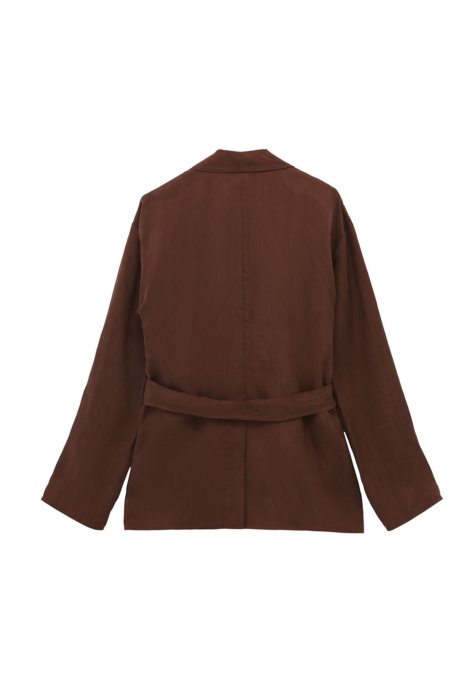 Kahverengi Bağlamalı Blazer Ceket ( TENCEL™ )