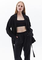 Bayan Siyah Bağlamalı Blazer Ceket ( TENCEL™ )