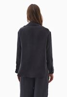 Bayan Siyah Loose-Fit Gömlek ( TENCEL™ )