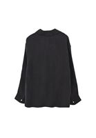 Bayan Siyah Loose-Fit Gömlek ( TENCEL™ )