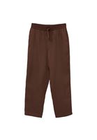 Bayan Kahverengi Yüksek Bel Straight-Fit Pantolon ( TENCEL™ )