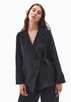 Women Black Wrap Blazer (TENCEL™)