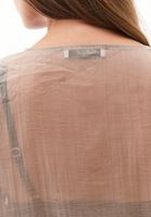 Bayan Bej V Yaka Tül Bluz ( TENCEL™ )
