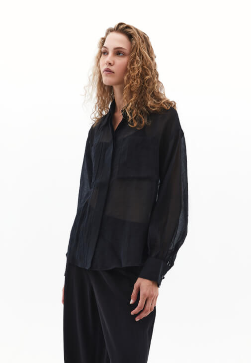 Tül Gömlek ve Pantolon Kombini