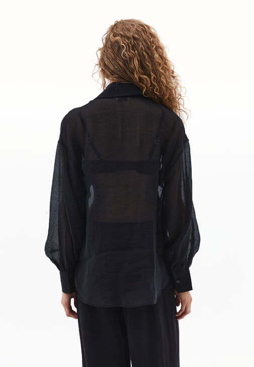 Tül Gömlek ve Pantolon Kombini