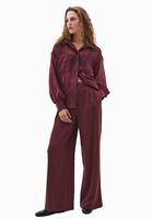 Bayan Bordo Balon Kollu Gömlek ( TENCEL™ )