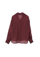 Bayan Bordo Balon Kollu Gömlek ( TENCEL™ )
