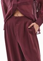 Bayan Bordo Ultra Yüksek Bel Pantolon ( TENCEL™ )