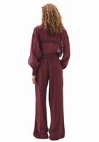 Bayan Bordo Ultra Yüksek Bel Pantolon ( TENCEL™ )