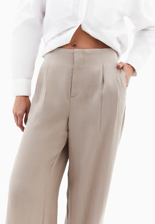 Tencel Pantolon ve Poplin Gömlek Kombini