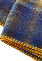 Bayan Kahverengi Yün Karışımlı Desenli Şal