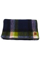 Bayan Mavi Yün Karışımlı Şal