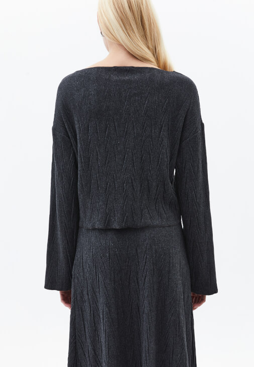 Bot Yaka Kazak ve Uzun Etek Kombini