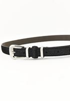 Bayan Siyah Tokalı Parlak Kemer