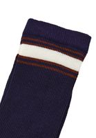 Bayan Lacivert Çizgili Çorap
