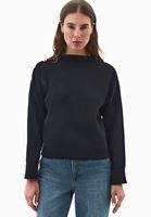 Women Black Button-Detail Sweater