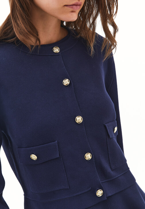 Triko Hırka ve Mini Elbise Kombini