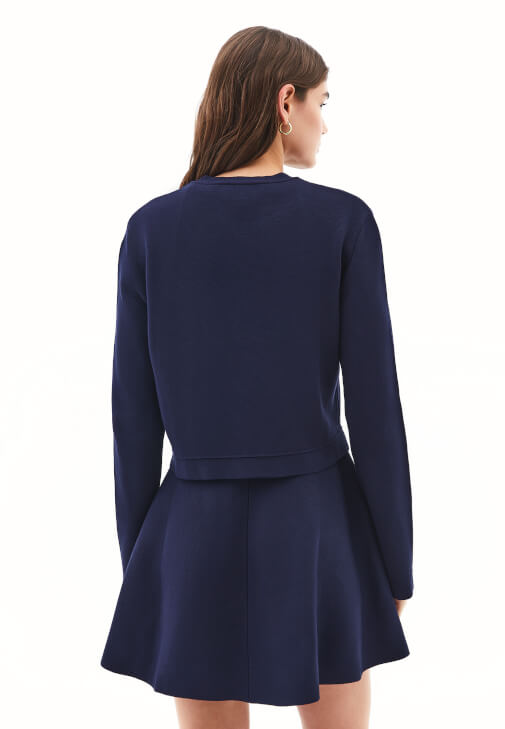 Triko Hırka ve Mini Elbise Kombini