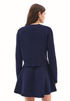 Bayan Lacivert Düğme Detaylı Hırka