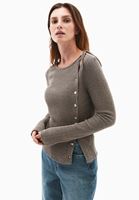 Bayan Kahverengi Bot Yaka Bağlama Detaylı Bluz