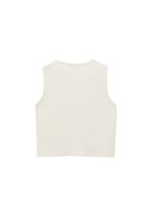 Bayan Krem Düğme Detaylı Yelek