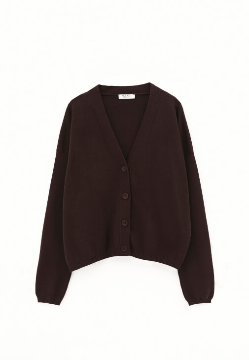 Düğmeli Triko Hırka - Görsel 6