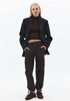 Bayan Kahverengi Yüksek Yaka Triko Atlet