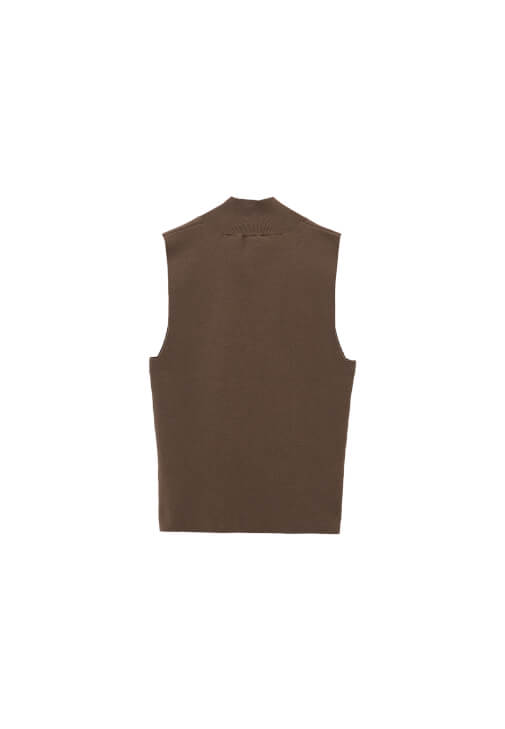 Yüksek Yaka Atlet ve Wide-Leg Pantolon Kombini