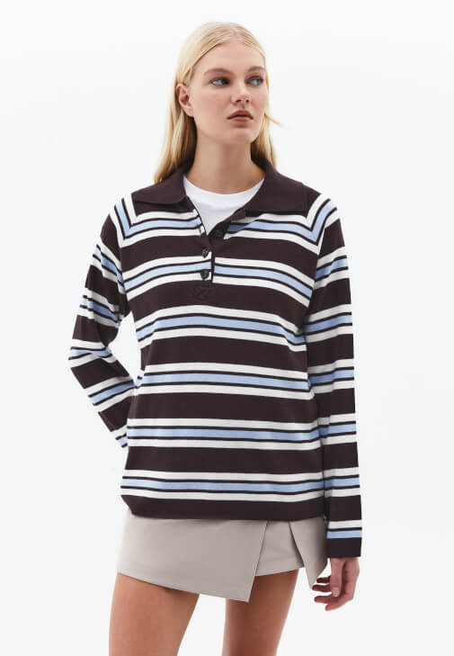 Triko Kazak ve Kargo Cepli Etek Kombini