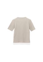 Bayan Çok Renkli Sıfır Yaka Triko Tişört