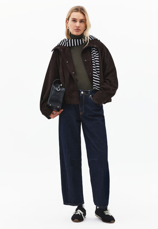 Balıkçı Yaka kazak ve Bol Paça Pantolon Kombini