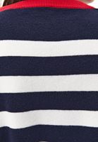 Bayan Çok Renkli Düğme Detaylı Çizgili Kazak