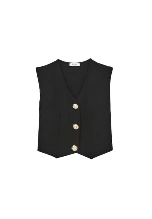 Triko Yelek ve Mini Etek Kombini