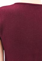 Bayan Bordo V Yaka Triko Yelek