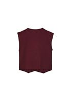 Bayan Bordo V Yaka Triko Yelek