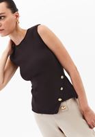 Bayan Kahverengi Düğme Detaylı Atlet