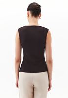 Bayan Kahverengi Düğme Detaylı Atlet