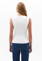 Bayan Krem Düğme Detaylı Atlet