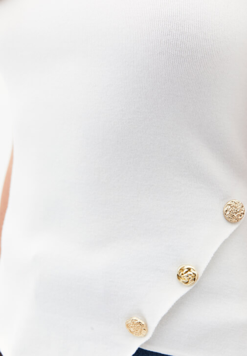 Düğmeli Atlet ve Straight-Fit Pantolon Kombini