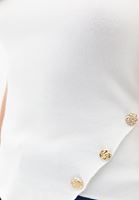 Bayan Krem Düğme Detaylı Atlet