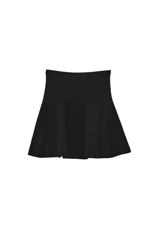 Triko Mini Etek ve Yelek Kombini