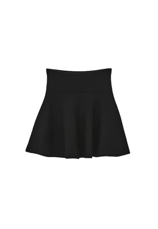 Triko Mini Etek ve Yelek Kombini